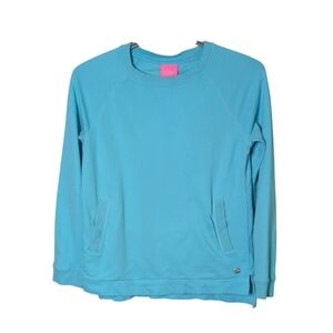 Lilly Pulitzer Mini Luxletic Beach Comber Sweatshirt Size 12-14 Y Bright Blue